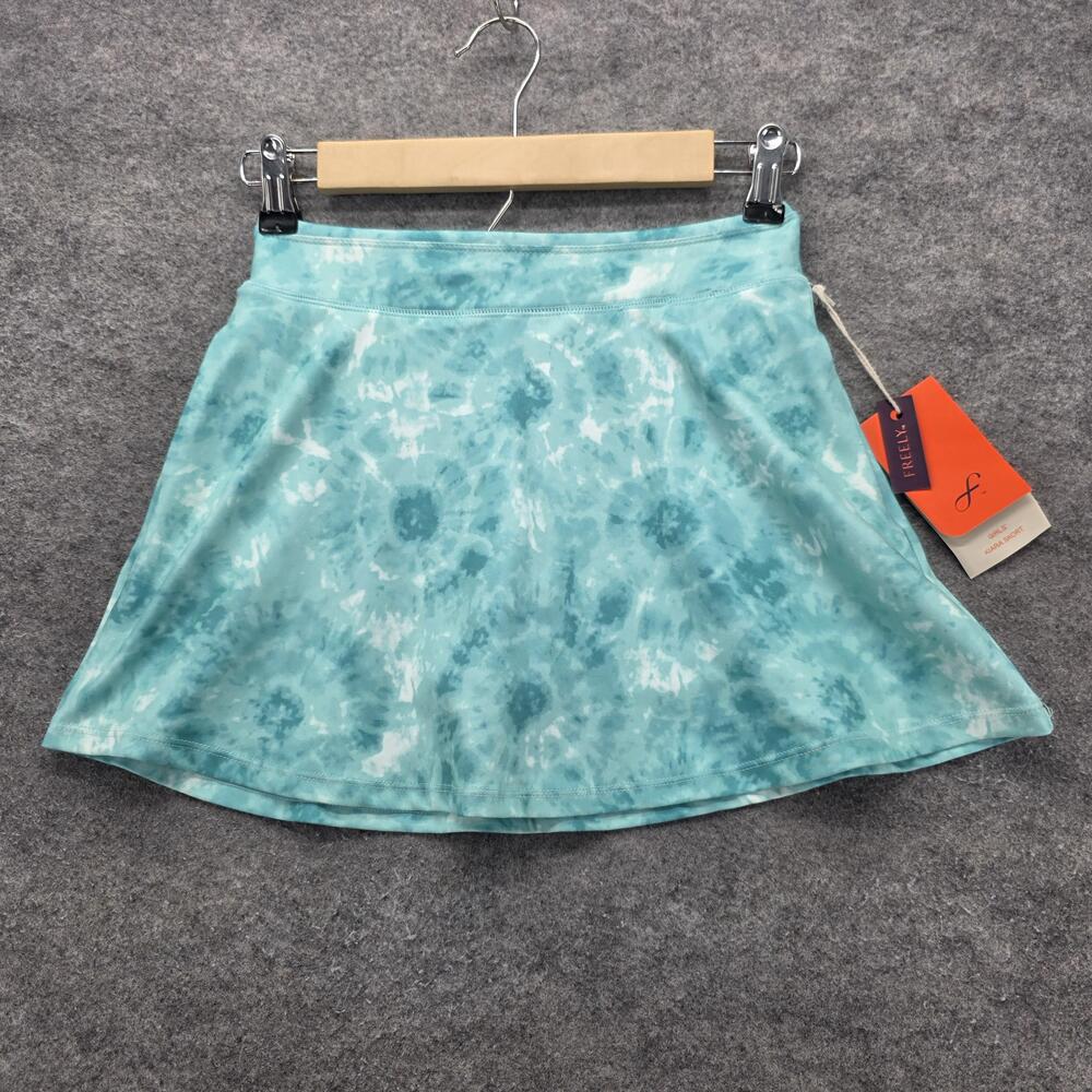 Freely Skort Girls Medium Aqua Kiara Tie-Dye Athletic Tennis Stretch Pockets